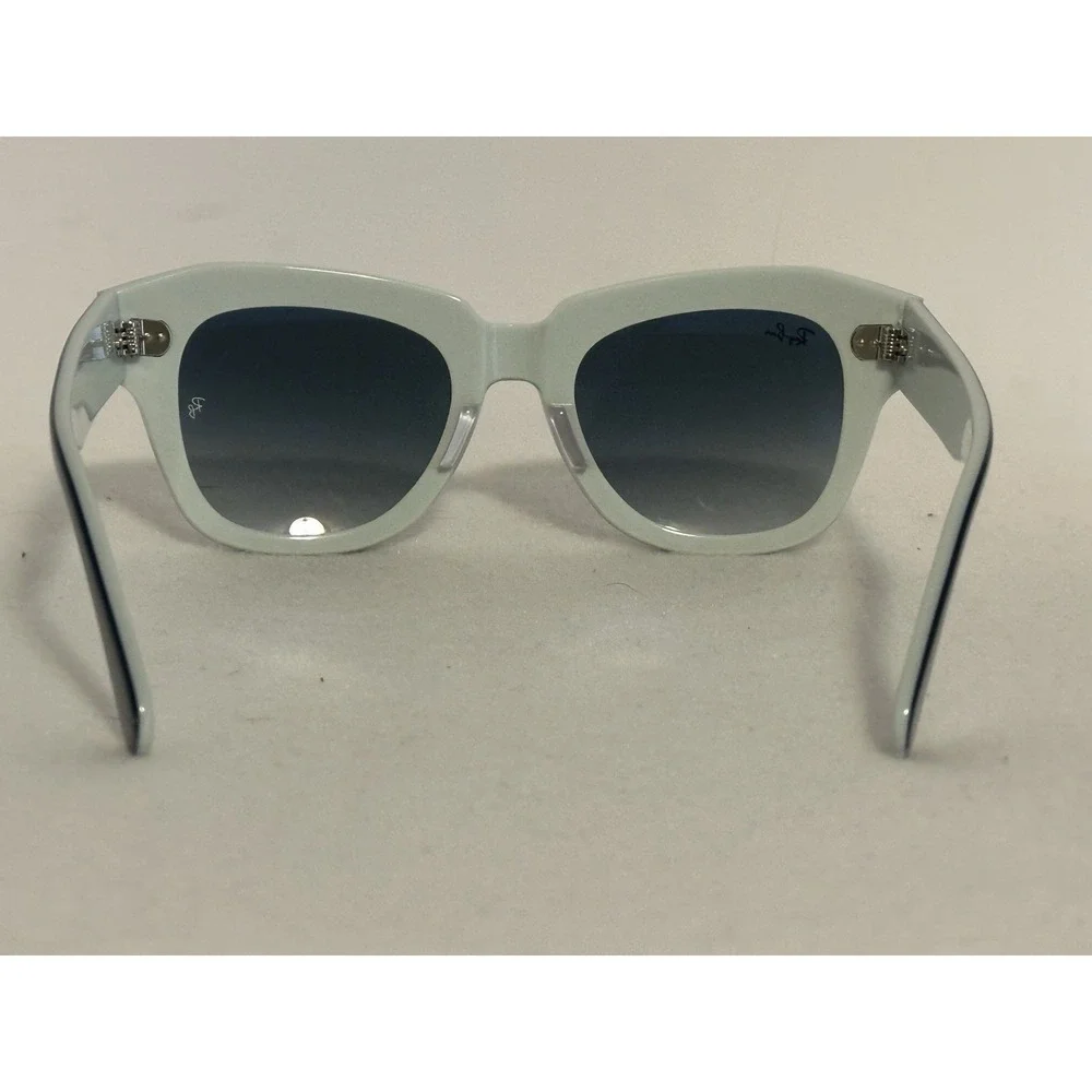 NEW Ray-Ban RB 2186 State Street 12993M Blue On White Sunglasses Unisex 145